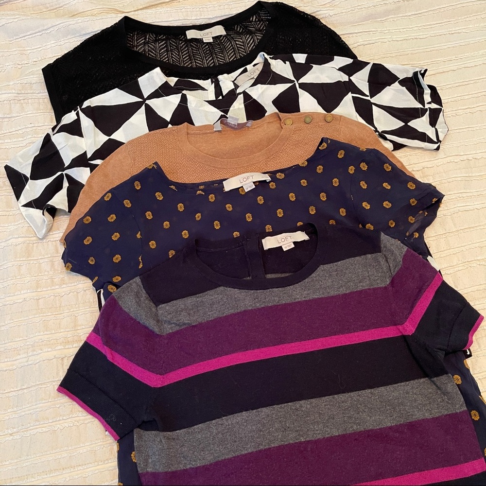 Lot of 5 LOFT tops XS